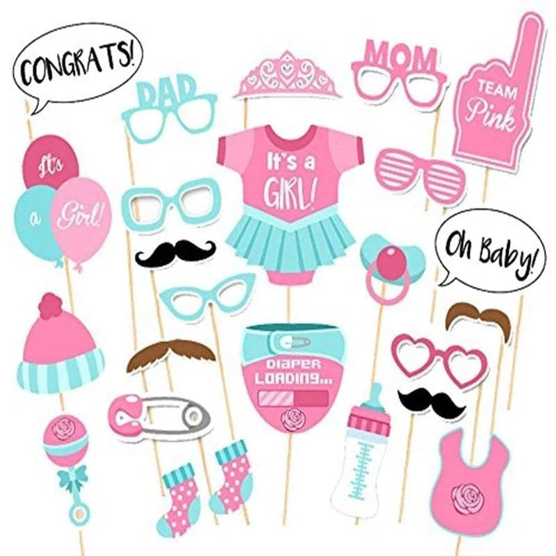 Versatile Baby Shower and Gender Reveal Party Decor Sets - Multiple Varieties Including Balloons, Banners, Photo Props, and More - Home Fads