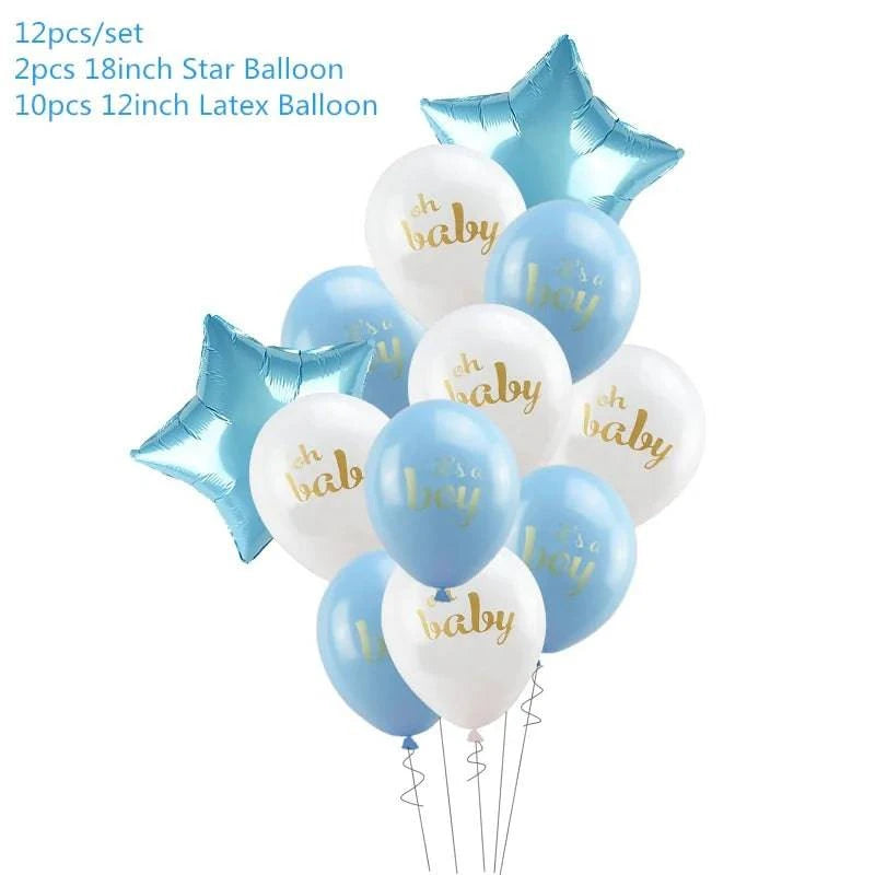 Versatile Baby Shower and Gender Reveal Party Decor Sets - Multiple Varieties Including Balloons, Banners, Photo Props, and More - Home Fads