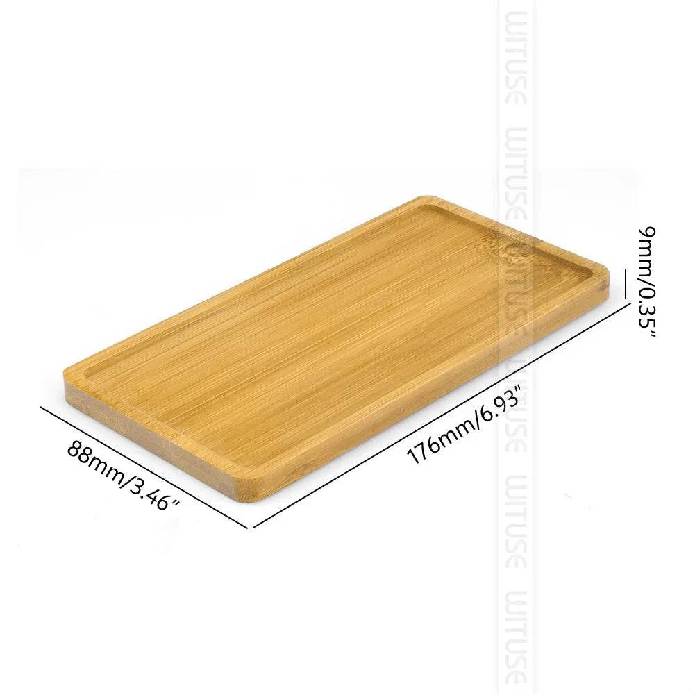 Versatile Bamboo Tray Holder - Bathroom Vanity Organizer for Soap Dispensers, Candles, Flower Pots, and Jewelry Storage Solution - Home Fads