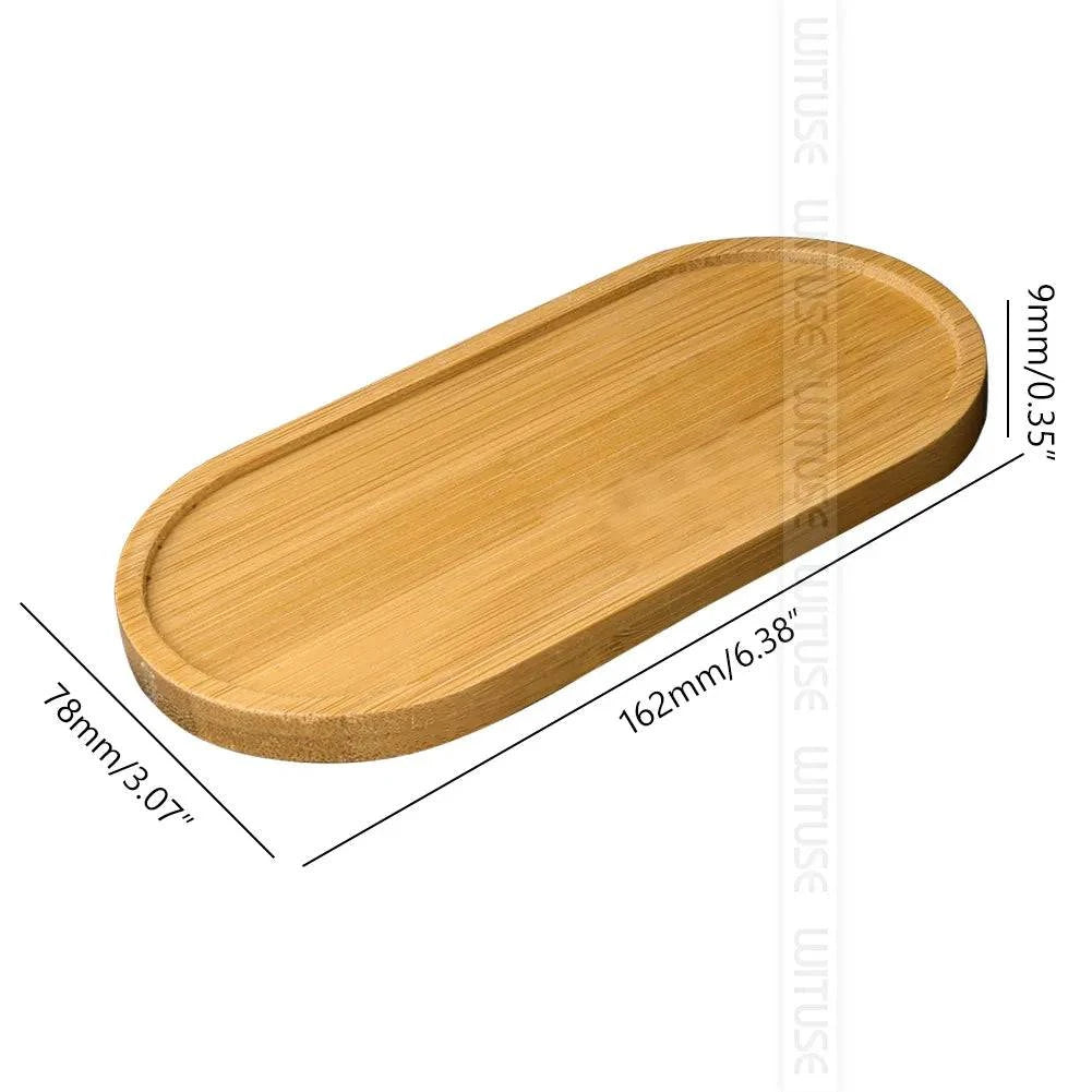 Versatile Bamboo Tray Holder - Bathroom Vanity Organizer for Soap Dispensers, Candles, Flower Pots, and Jewelry Storage Solution - Home Fads