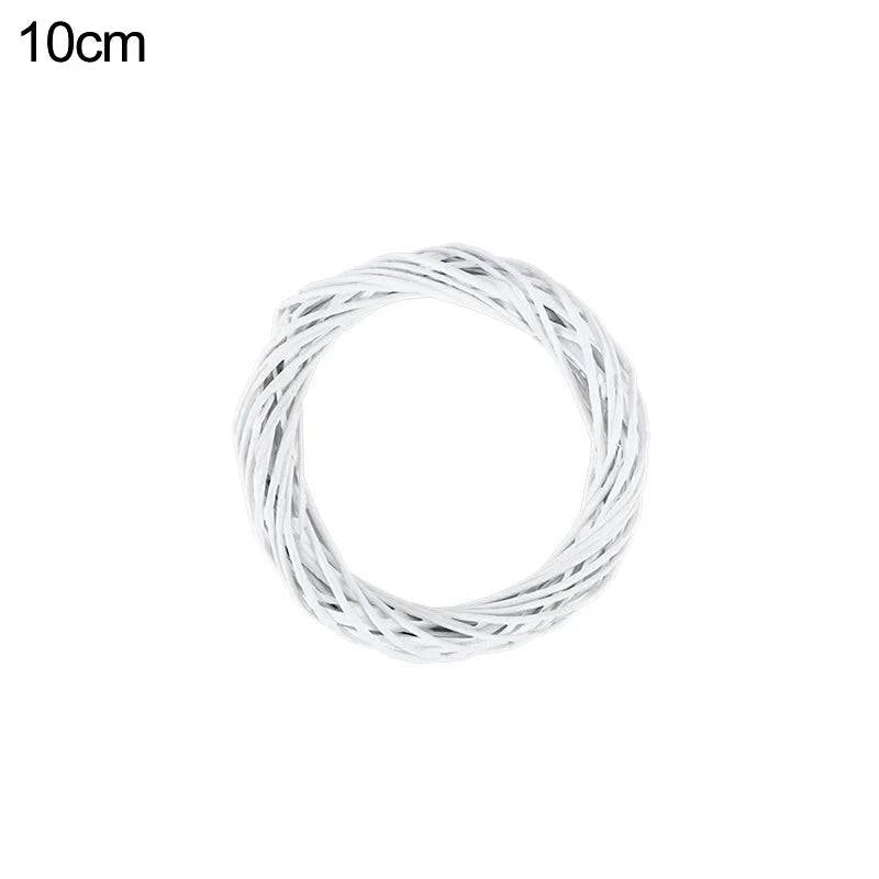 Versatile DIY White Rattan Wreath Ring – 10-30cm for Home Decoration, Crafting, and Seasonal Celebrations - Home Fads