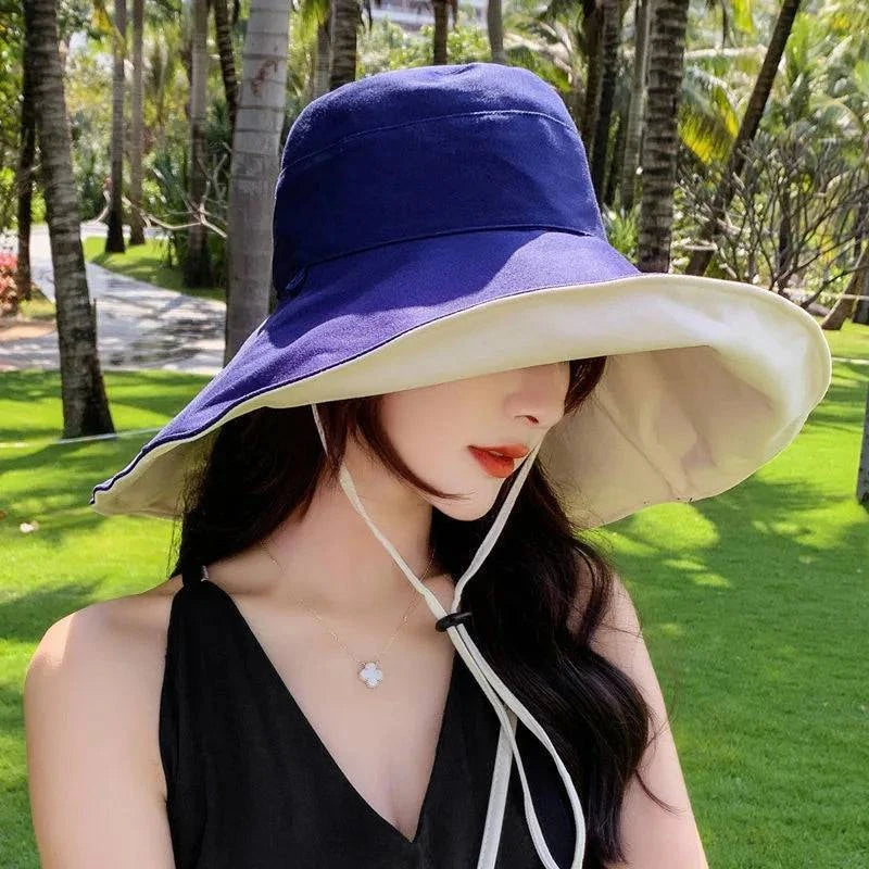 Versatile Double-Sided Wide Brim Sun Hat for Summer Adventures: Beach, Hiking, and Outdoor Pursuits - Home Fads