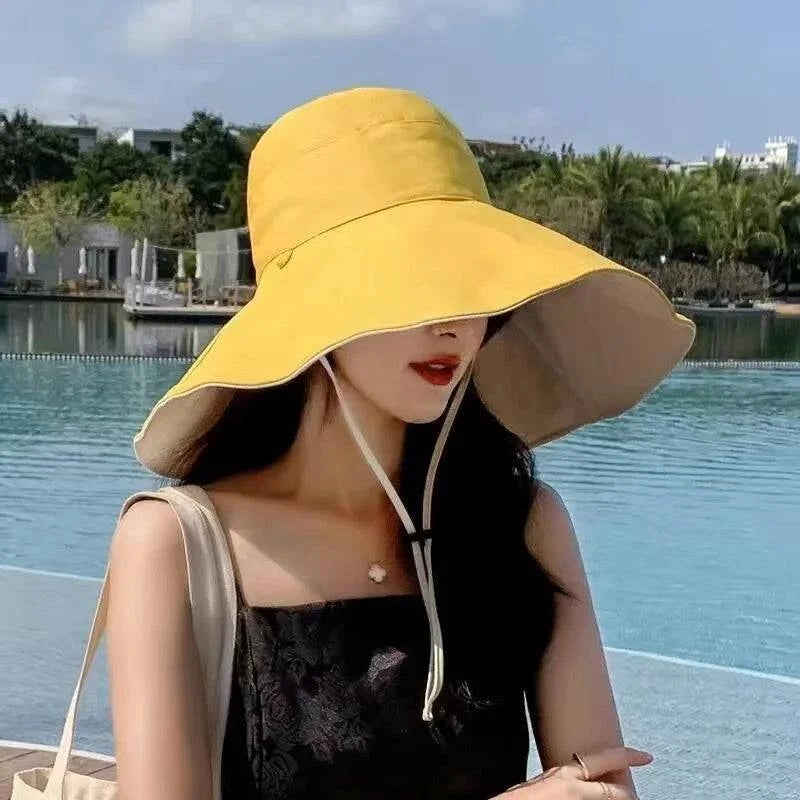 Versatile Double-Sided Wide Brim Sun Hat for Summer Adventures: Beach, Hiking, and Outdoor Pursuits - Home Fads