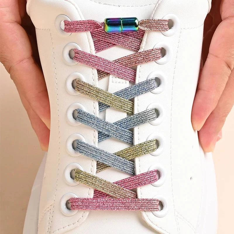 Vibrant Elastic No-Tie Shoelaces with Buckle for Kids and Adults - Available in 10 Colors - Home Fads