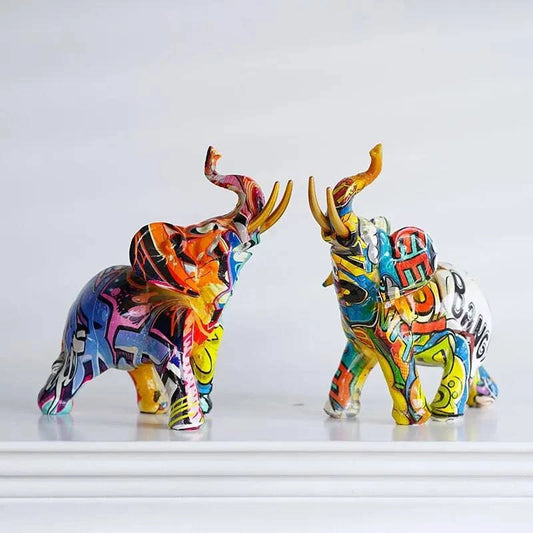 Vibrant Elephant Figurines: Decorative Accents for Modern Home / Office Settings and Craft Projects - Home Fads