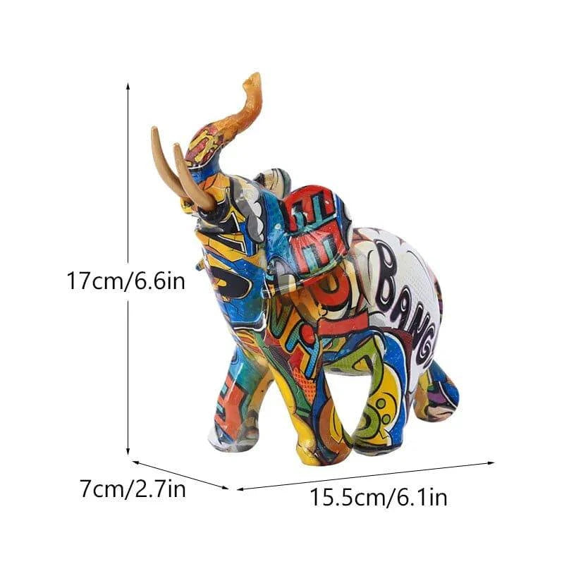 Vibrant Elephant Figurines: Decorative Accents for Modern Home / Office Settings and Craft Projects - Home Fads
