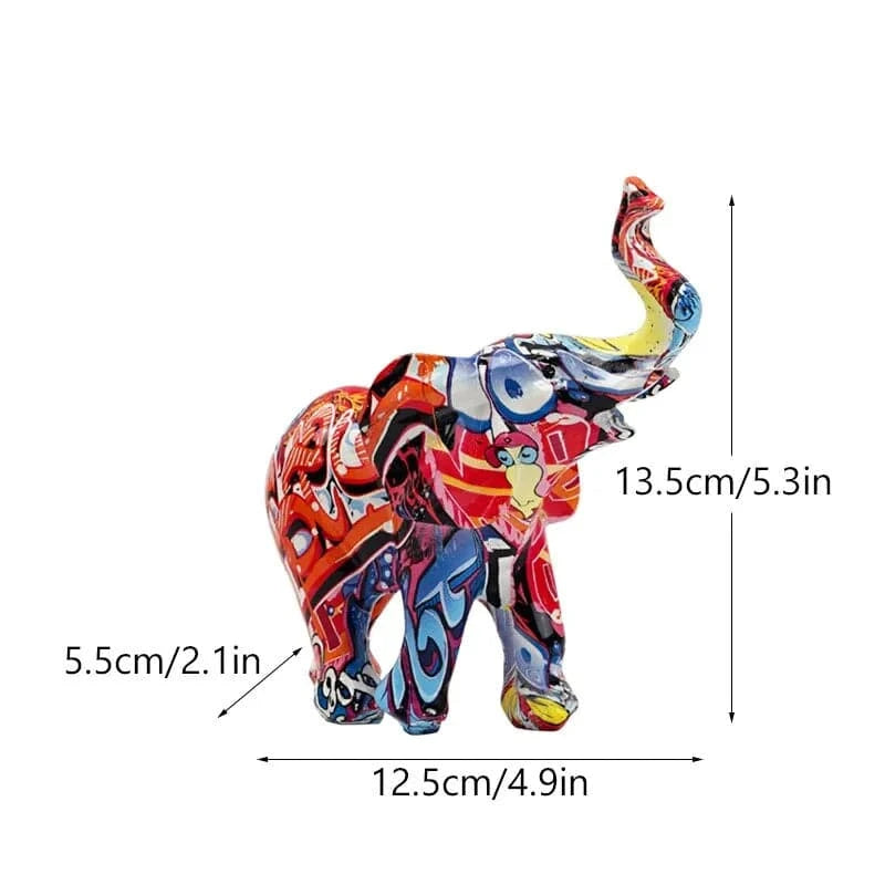 Vibrant Elephant Figurines: Decorative Accents for Modern Home / Office Settings and Craft Projects - Home Fads