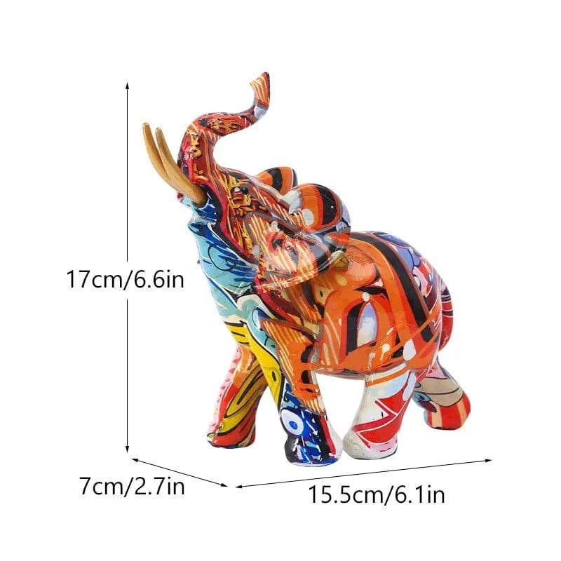 Vibrant Elephant Figurines: Decorative Accents for Modern Home / Office Settings and Craft Projects - Home Fads