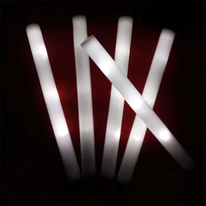Vibrant LED Foam Glow Sticks - Multi-Color RGB Light Tubes for Events, Celebrations, and Parties (Set of 15/30) - Home Fads