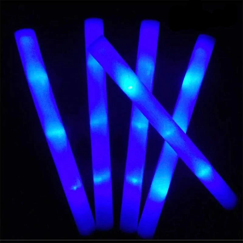 Vibrant LED Foam Glow Sticks - Multi-Color RGB Light Tubes for Events, Celebrations, and Parties (Set of 15/30) - Home Fads