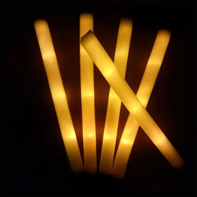 Vibrant LED Foam Glow Sticks - Multi-Color RGB Light Tubes for Events, Celebrations, and Parties (Set of 15/30) - Home Fads