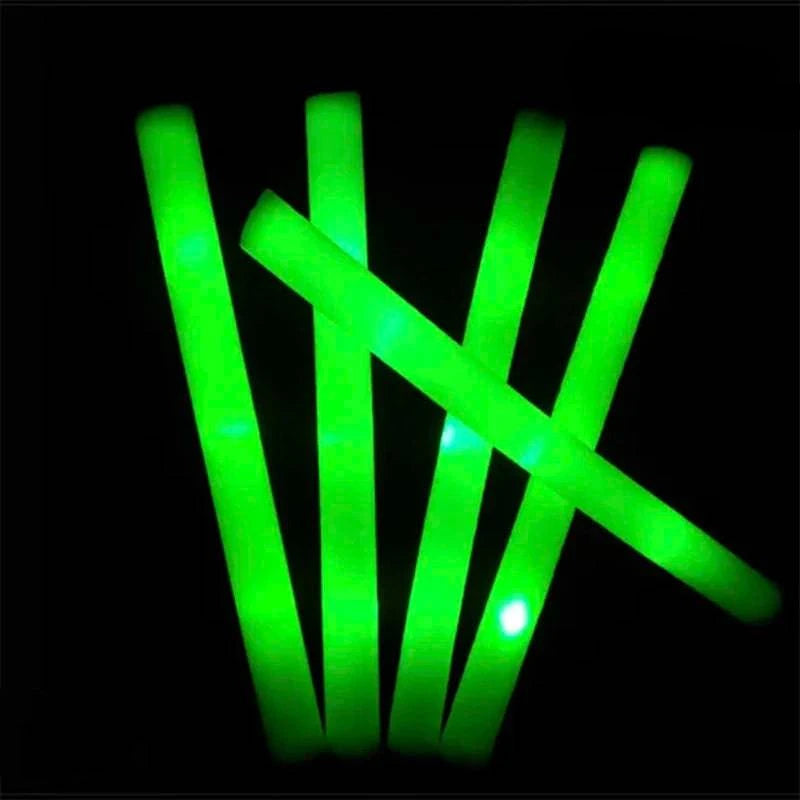 Vibrant LED Foam Glow Sticks - Multi-Color RGB Light Tubes for Events, Celebrations, and Parties (Set of 15/30) - Home Fads