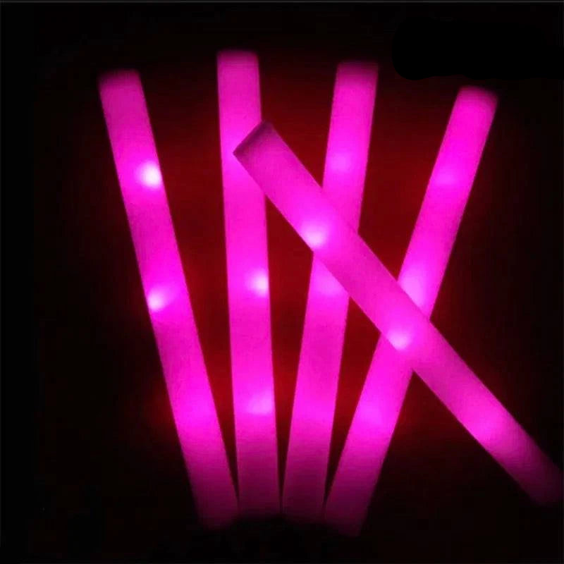 Vibrant LED Foam Glow Sticks - Multi-Color RGB Light Tubes for Events, Celebrations, and Parties (Set of 15/30) - Home Fads