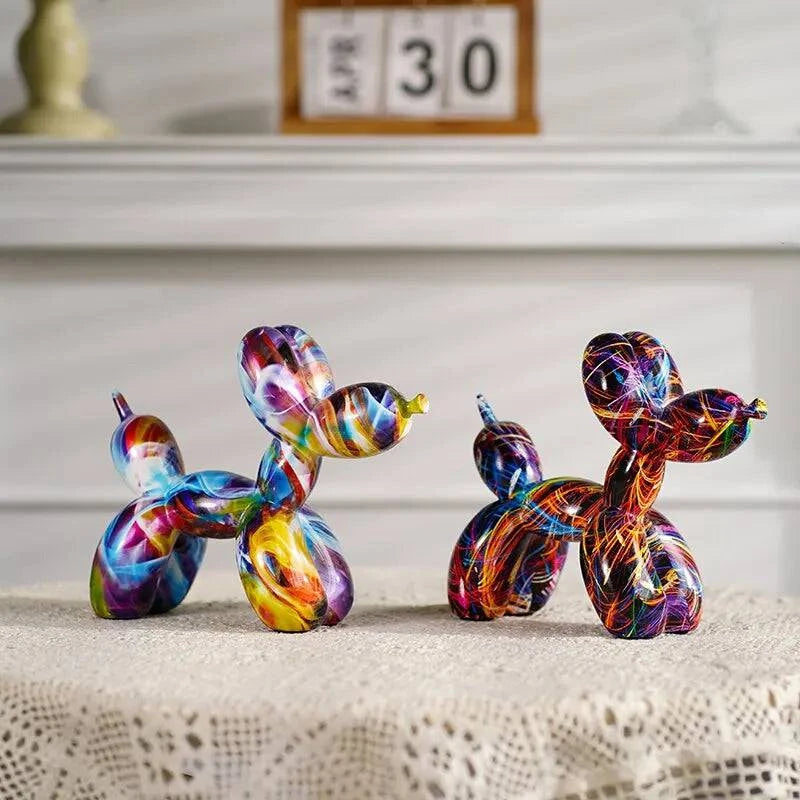 Vibrant Resin Balloon Dog Figurines: Decorative Accents for Modern Home Settings and Craft Projects - Home Fads