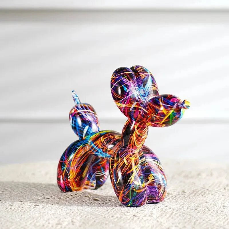 Vibrant Resin Balloon Dog Figurines: Decorative Accents for Modern Home Settings and Craft Projects - Home Fads