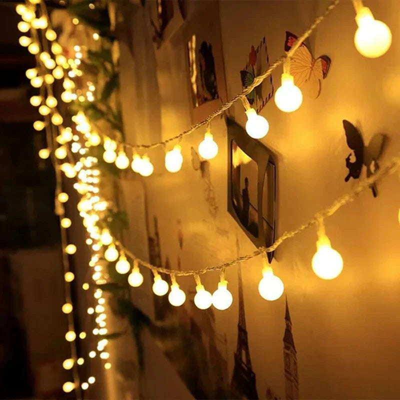 Waterproof Crystal Ball LED String Lights – Battery-Powered Decor for Indoor & Outdoor Use – Ideal for Holidays, Gardens & Events - Home Fads
