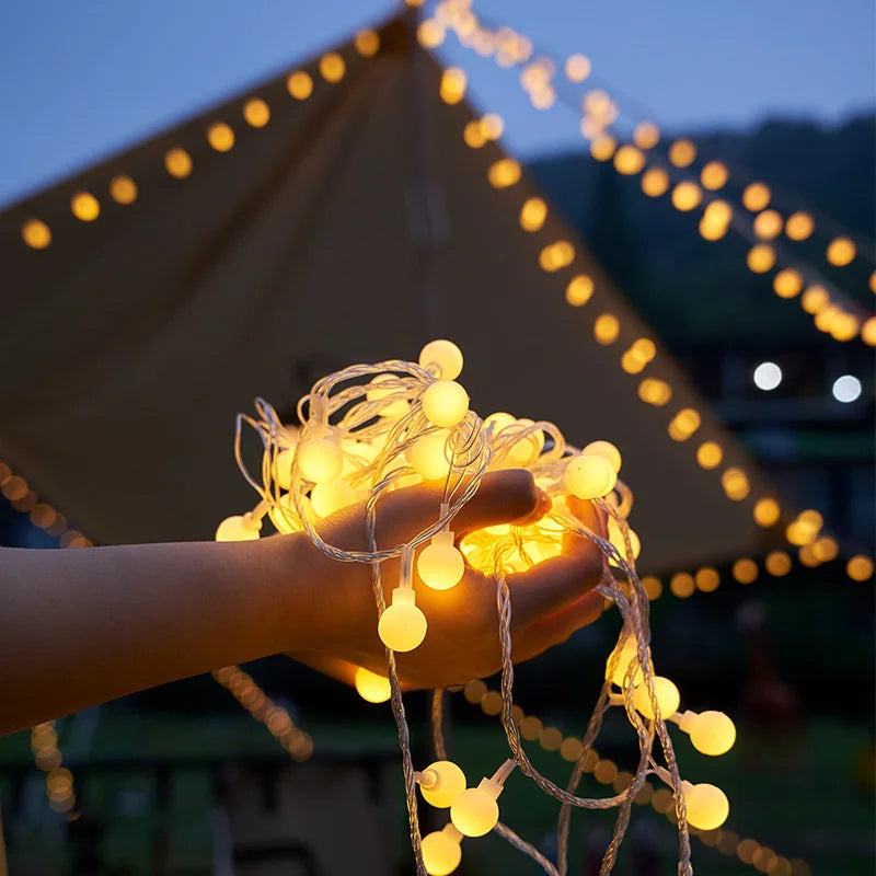 Waterproof Crystal Ball LED String Lights – Battery-Powered Decor for Indoor & Outdoor Use – Ideal for Holidays, Gardens & Events - Home Fads