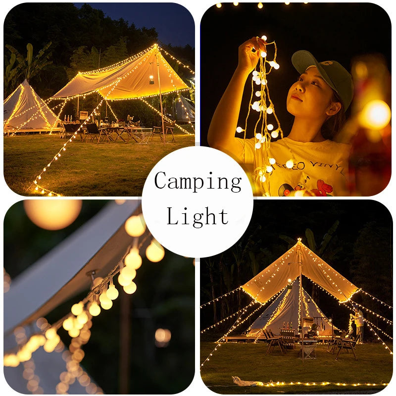Waterproof Crystal Ball LED String Lights – Battery-Powered Decor for Indoor & Outdoor Use – Ideal for Holidays, Gardens & Events - Home Fads