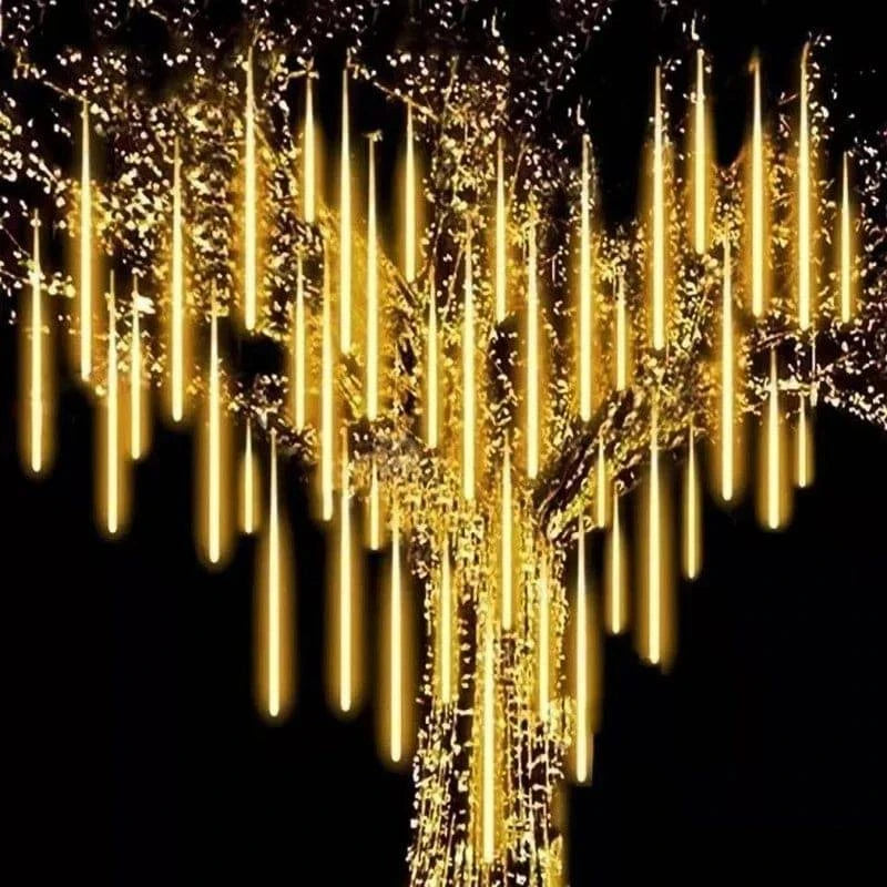 Waterproof LED Meteor Shower Rain Lights - Fairy String Light for Celebrations and Patio Decor - 8 Tubes (30CM/50CM) - Home Fads