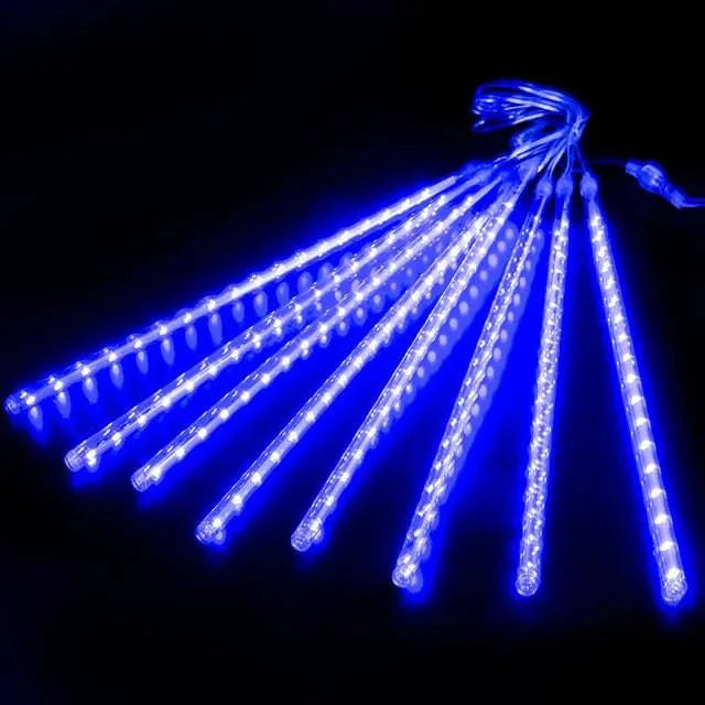 Waterproof LED Meteor Shower Rain Lights - Fairy String Light for Celebrations and Patio Decor - 8 Tubes (30CM/50CM) - Home Fads