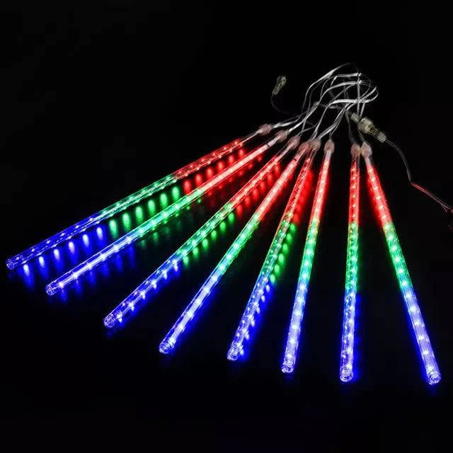 Waterproof LED Meteor Shower Rain Lights - Fairy String Light for Celebrations and Patio Decor - 8 Tubes (30CM/50CM) - Home Fads