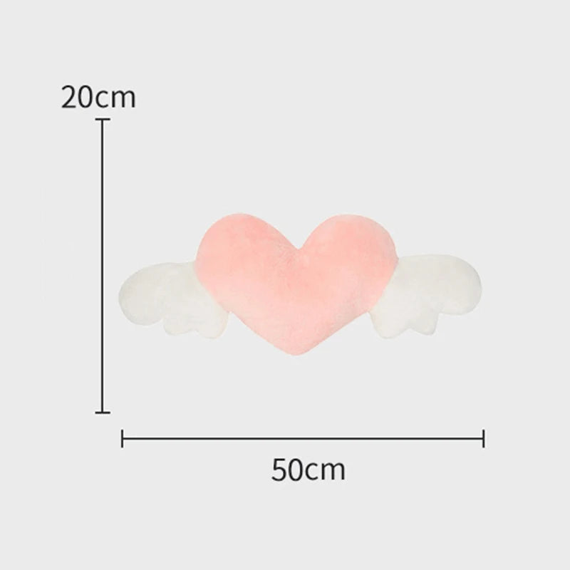 Winged Heart Car Seat Neck Pillow – Plush Comfort with Elastic Strap – Ideal Valentine’s Day & Special Occasion Gift - Home Fads