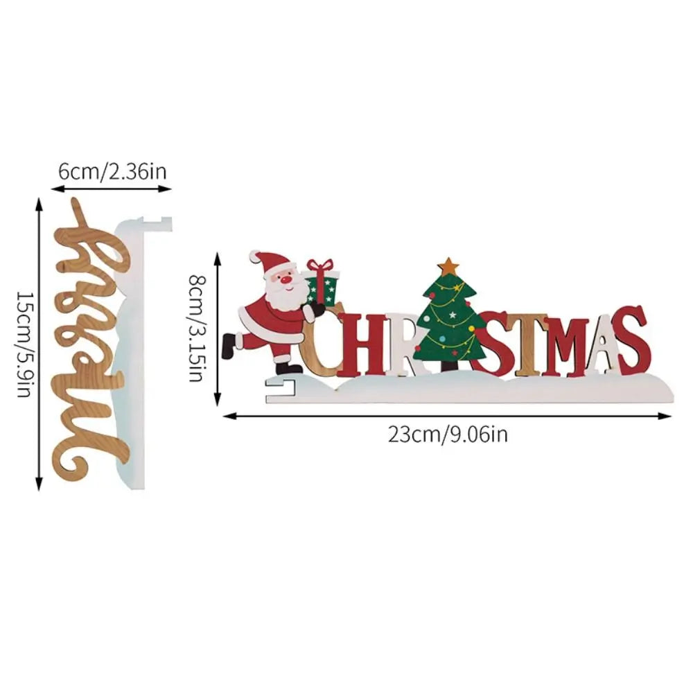Wooden Holiday Door Frame Décor – Santa, Snowman, and Reindeer Design – Festive Wooden Pendant for Home, Party, and Seasonal Decoration - Home Fads