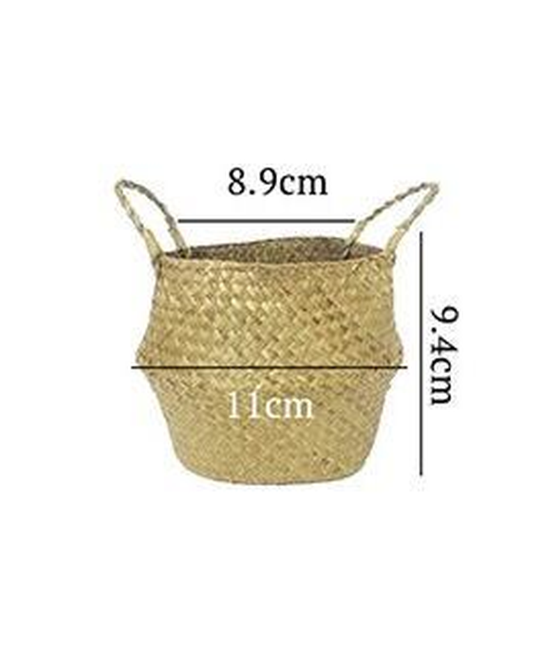 Handcrafted Natural Basket & Plant Pot Cover: Decorative Storage for Home | Multipurpose Organizer | Available in 7 Sizes - Home Fads