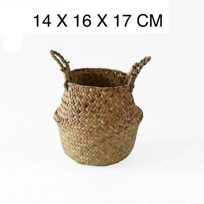 Handcrafted Natural Basket & Plant Pot Cover: Decorative Storage for Home | Multipurpose Organizer | Available in 7 Sizes - Home Fads