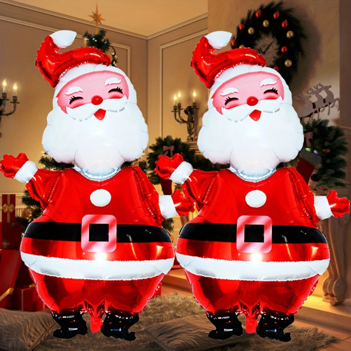 119cm Large Santa Aluminum Foil Balloon – Holiday Party Decoration - Home Fads 
