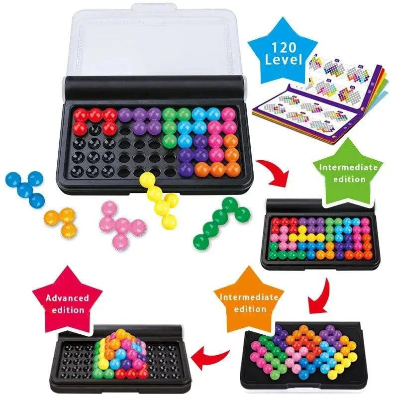 120 IQ Challenges 3D Puzzle Board Game | Classic Pyramid Plate | Logical Mind Activity | Montessori Toys for Kids & Teens | Perfect Gifts - Home Fads 
