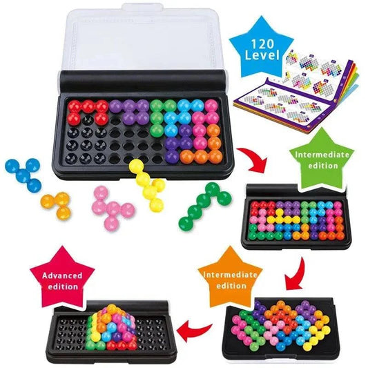 120 IQ Challenges 3D Puzzle Board Game | Classic Pyramid Plate | Logical Mind Activity | Montessori Toys for Kids & Teens | Perfect Gifts - Home Fads 