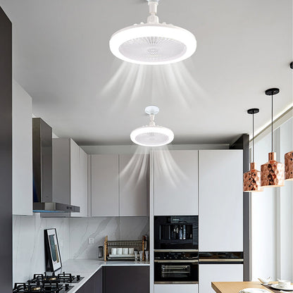 2-in-1 Dimmable LED Ceiling Fan Light with Remote Control – Three-Speed Modes & E27 Screw Base - Home Fads 