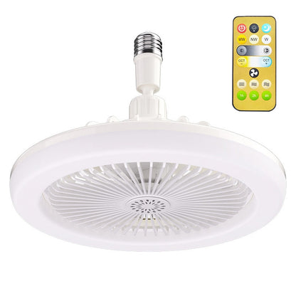 2-in-1 Dimmable LED Ceiling Fan Light with Remote Control – Three-Speed Modes & E27 Screw Base - Home Fads 