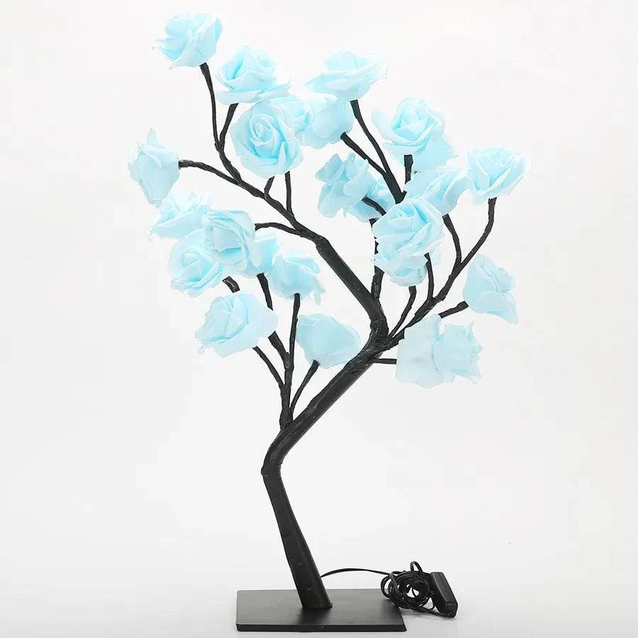 24 LED Rose Tree Table Lamp - USB Fairy Flower Night Light for Home Decor, Weddings, Living Room, Bedroom - Perfect Gift Idea - Home Fads 