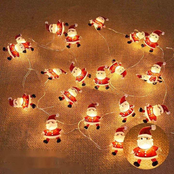 2M 20LED Festive Light String – Decorative LED Lights Featuring Snowflakes, Candy Canes, Snowmen, and More - Home Fads 
