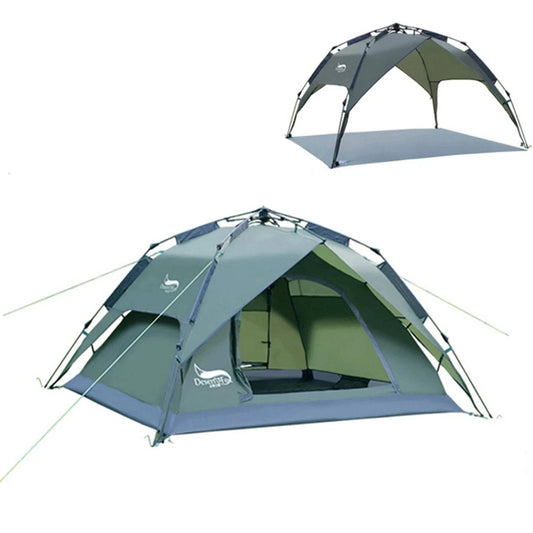 3-4 Person Family Camping Tent - Automatic Pop-up for Beach, Hiking, and Travel - Home Fads 