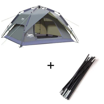 3-4 Person Family Camping Tent - Automatic Pop-up for Beach, Hiking, and Travel - Home Fads 
