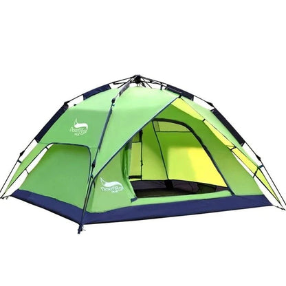 3-4 Person Family Camping Tent - Automatic Pop-up for Beach, Hiking, and Travel - Home Fads 