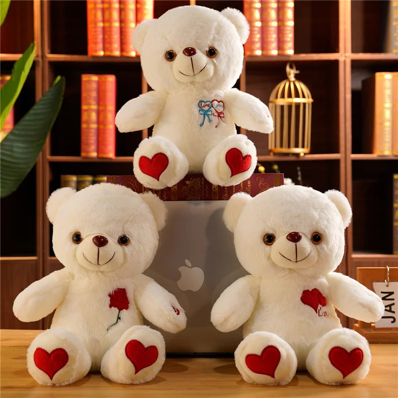 30cm Luminous Plush Bear – Soft Stuffed Toy with Light Feature – Perfect Valentine’s Day Gift for Babies, Kids, and Loved Ones - Home Fads 