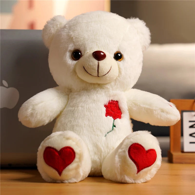 30cm Luminous Plush Bear – Soft Stuffed Toy with Light Feature – Perfect Valentine’s Day Gift for Babies, Kids, and Loved Ones - Home Fads 