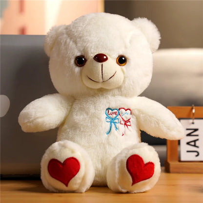 30cm Luminous Plush Bear – Soft Stuffed Toy with Light Feature – Perfect Valentine’s Day Gift for Babies, Kids, and Loved Ones - Home Fads 