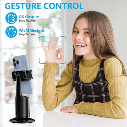360° Auto Face Tracking Camera Monopod with Remote: AI-Powered, Intelligent Follow Stand, Selfie Stabilizer for Smartphone Vloggers - Home Fads 