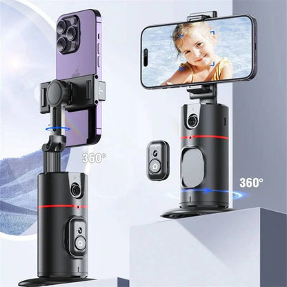 360° Auto Face Tracking Camera Monopod with Remote: AI-Powered, Intelligent Follow Stand, Selfie Stabilizer for Smartphone Vloggers - Home Fads 