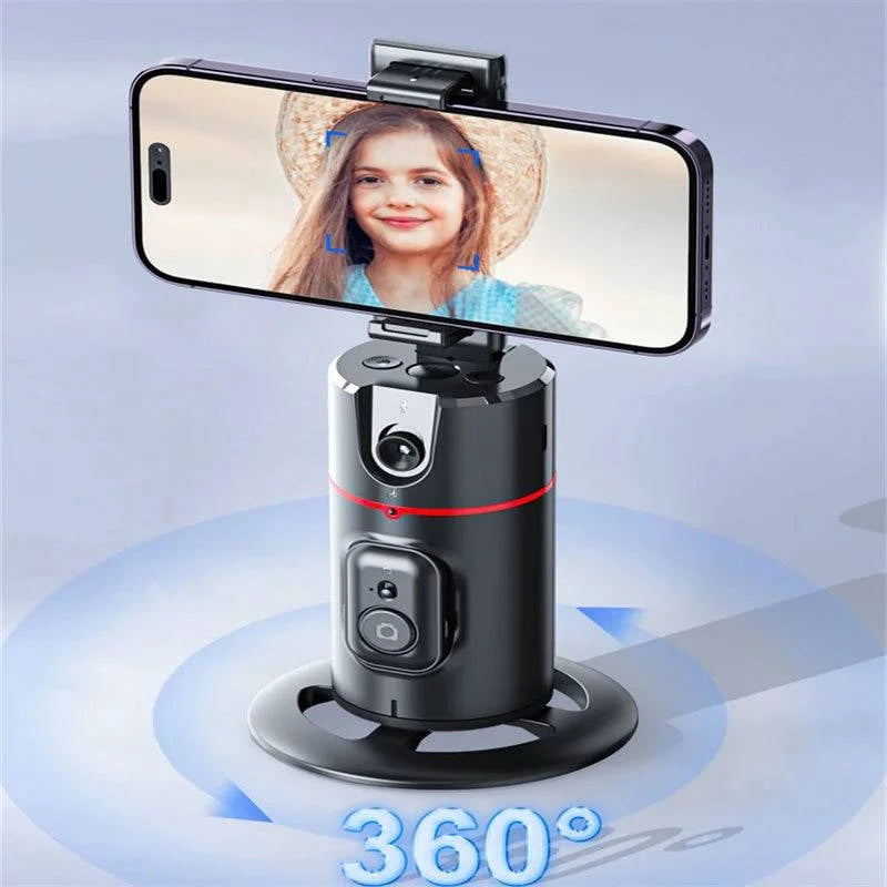 360° Auto Face Tracking Camera Monopod with Remote: AI-Powered, Intelligent Follow Stand, Selfie Stabilizer for Smartphone Vloggers - Home Fads 