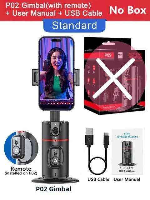 360° Auto Face Tracking Camera Monopod with Remote: AI-Powered, Intelligent Follow Stand, Selfie Stabilizer for Smartphone Vloggers - Home Fads 
