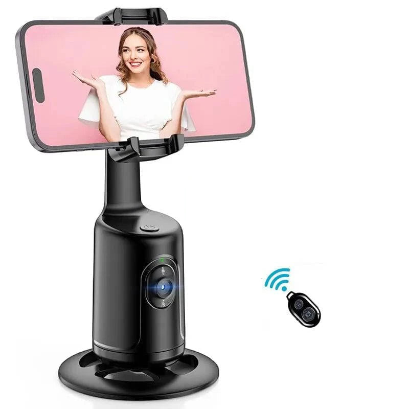 360° Auto Face Tracking Camera Monopod with Remote: AI-Powered, Intelligent Follow Stand, Selfie Stabilizer for Smartphone Vloggers - Home Fads 