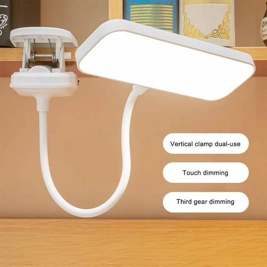 360° Flexible Clip-on LED Desk Lamp USB Rechargeable - Ideal for Bedroom, Study, Reading, Office, and Work - Home Fads 