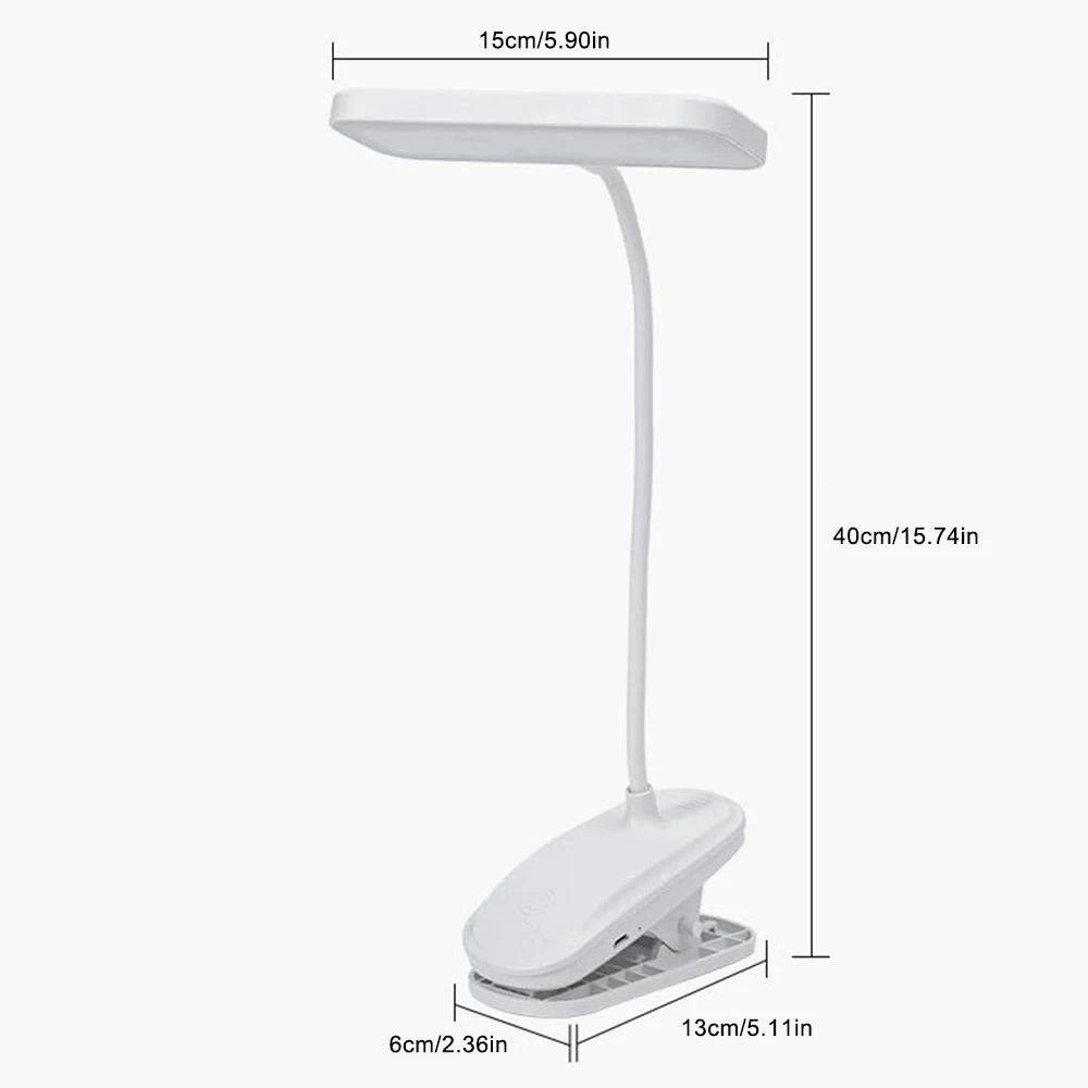 360° Flexible Clip-on LED Desk Lamp USB Rechargeable - Ideal for Bedroom, Study, Reading, Office, and Work - Home Fads 