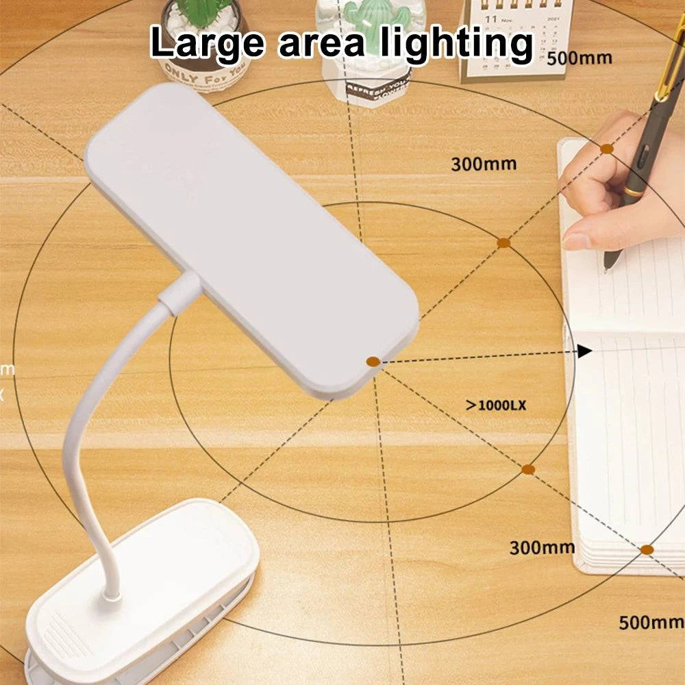 360° Flexible Clip-on LED Desk Lamp USB Rechargeable - Ideal for Bedroom, Study, Reading, Office, and Work - Home Fads 